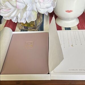 Tsuki Pink light color  Notebook with Gold Accents new notebook therapy